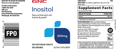 GNC Inositol 500 MG