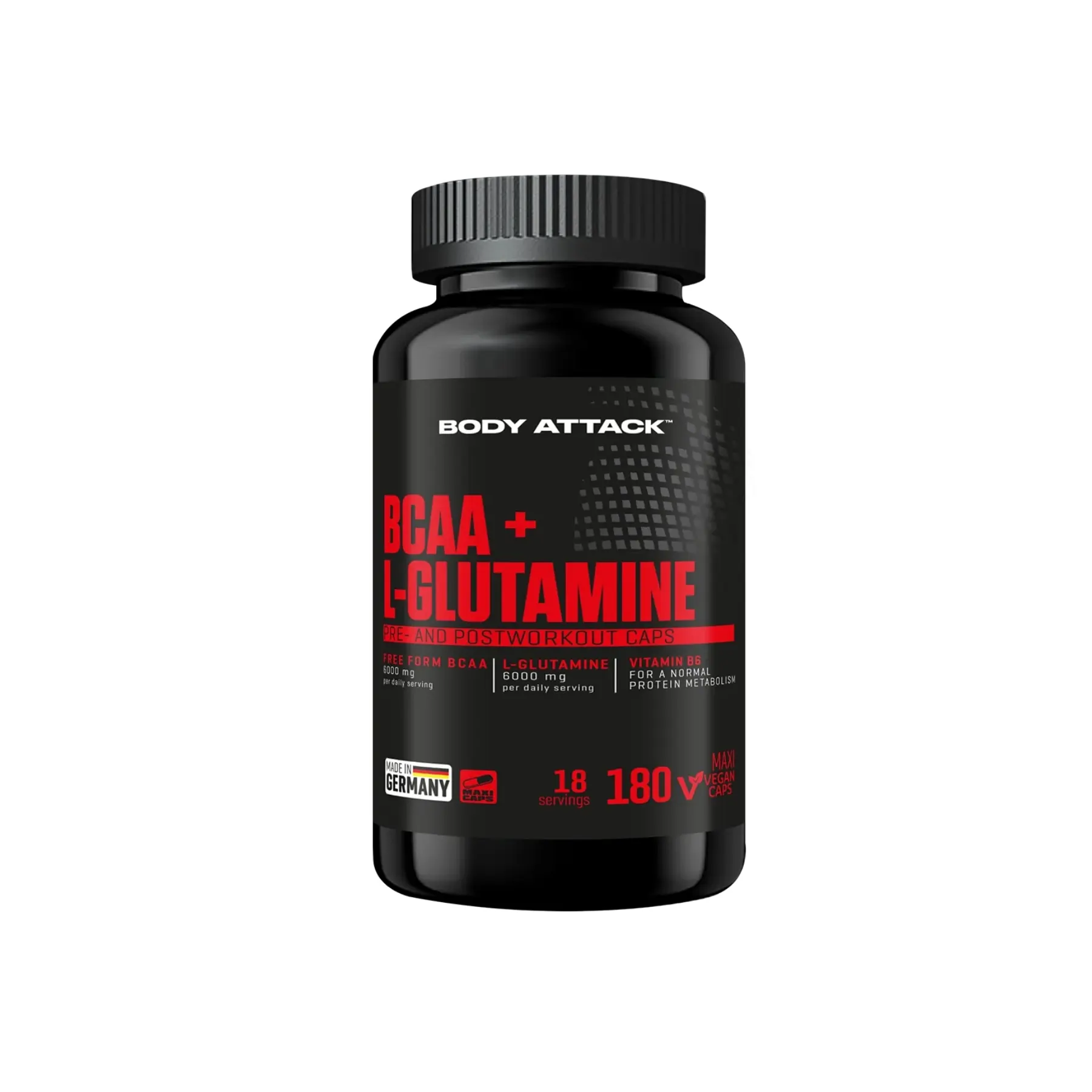 BCAA + Glutamine 12000 کپسول بی سی ای ای + گلوتامین 12000 بادی اتک | BCAA + Glutamine 12000 Body Attack - 1
