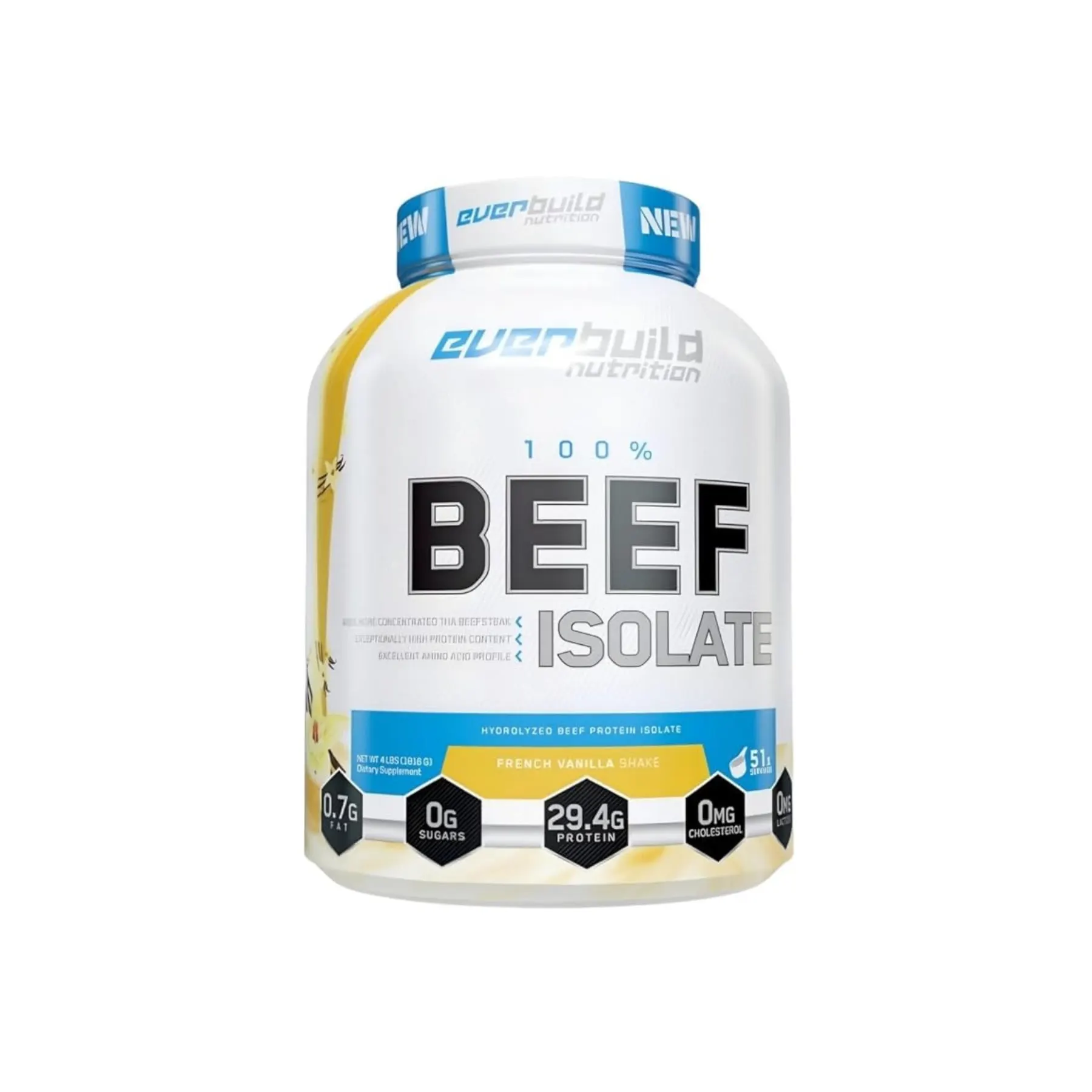Everbuild Nutrition 100% beef isolate vanil پروتئین بیف 100% اوربیلد نوتریشن | Everbuild Nutrition 100% beef isolate - 1