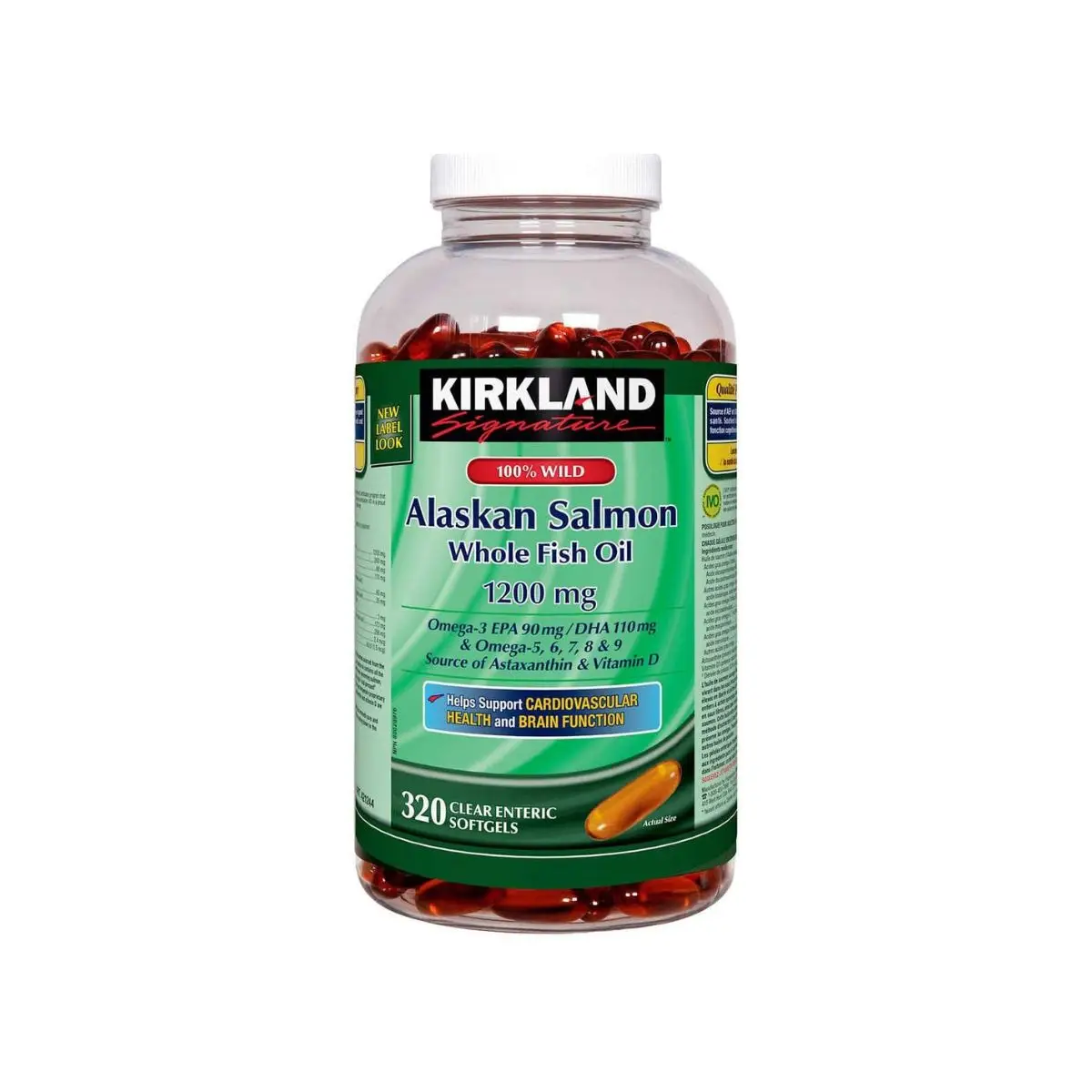 Kirkland Signature 100% Wild Alaskan Salmon Whole Fish Oil (4)